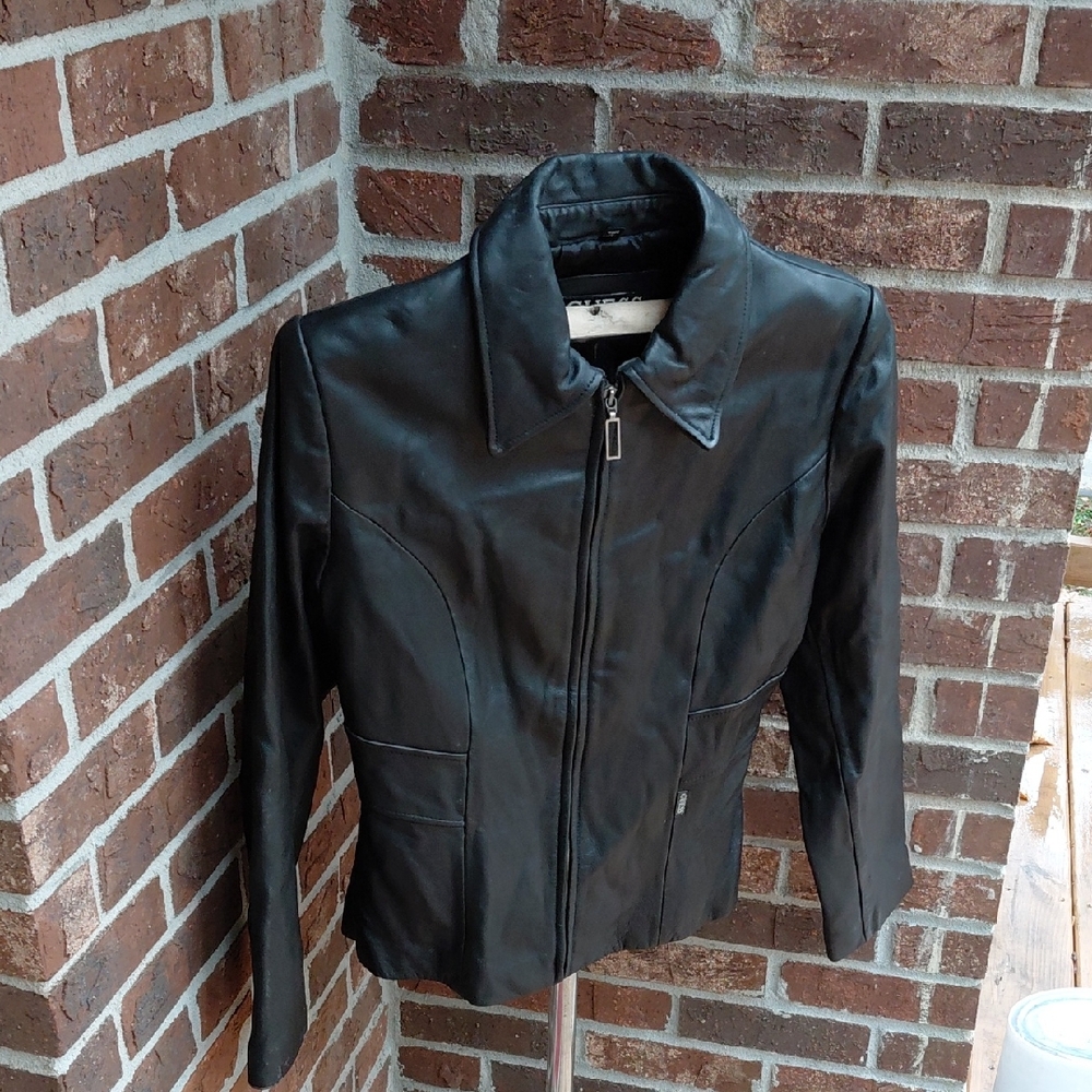 Guess Women's Black Leather Jacket